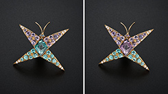 Alexandrite Butterfly Pin